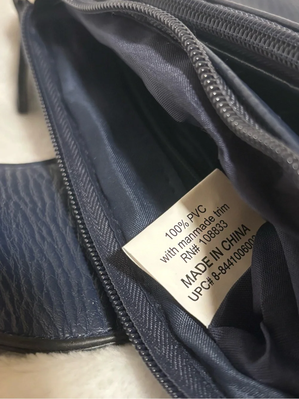 Navy Crossbody Shoulder Bag with Buckle Detail